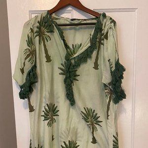 Breezy linen swim coverup